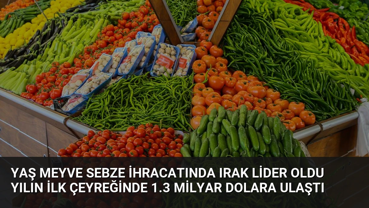 Yaş Meyve Sebze İhracatında Irak Lider Oldu Yılın İlk Çeyreğinde 1.3 Milyar Dolara Ulaştı