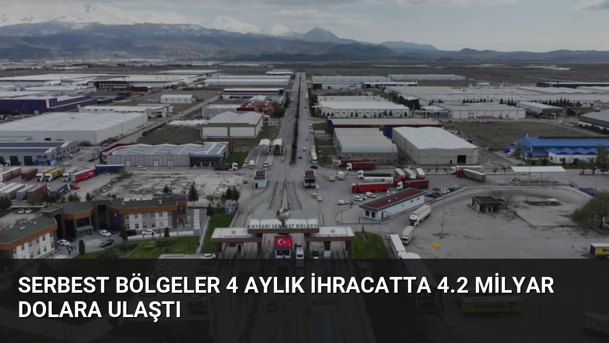 Serbest Bölgeler 4 Aylık İhracatta 4.2 Milyar Dolara Ulaştı