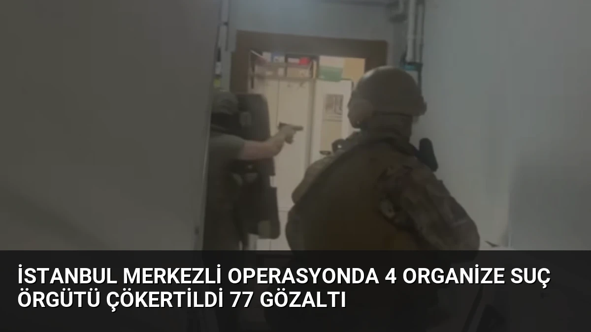 İstanbul Merkezli Operasyonda 4 Organize Suç Örgütü Çökertildi 77 Gözaltı